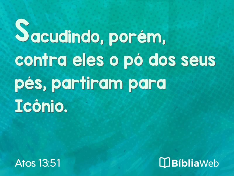 Atos 13:51 em imagem para compartilhar