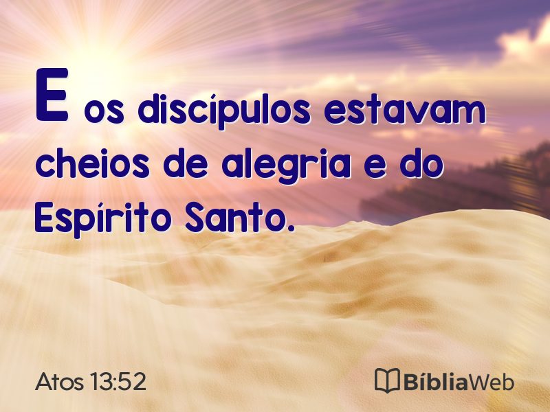 Atos 13:52 em imagem para compartilhar