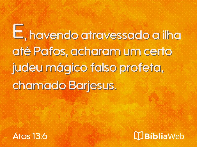 Atos 13:6 em imagem para compartilhar