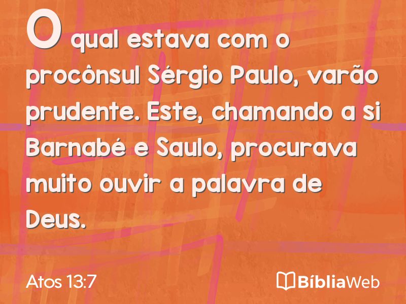 Atos 13:7 em imagem para compartilhar