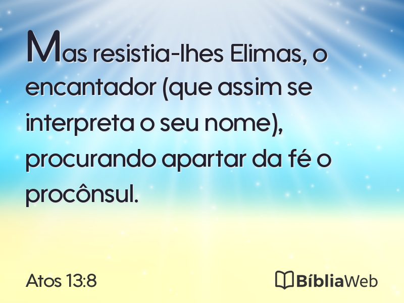 Atos 13:8 em imagem para compartilhar