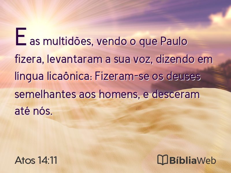 Atos 14:11 em imagem para compartilhar