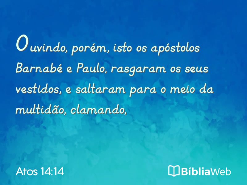 Atos 14:14 em imagem para compartilhar