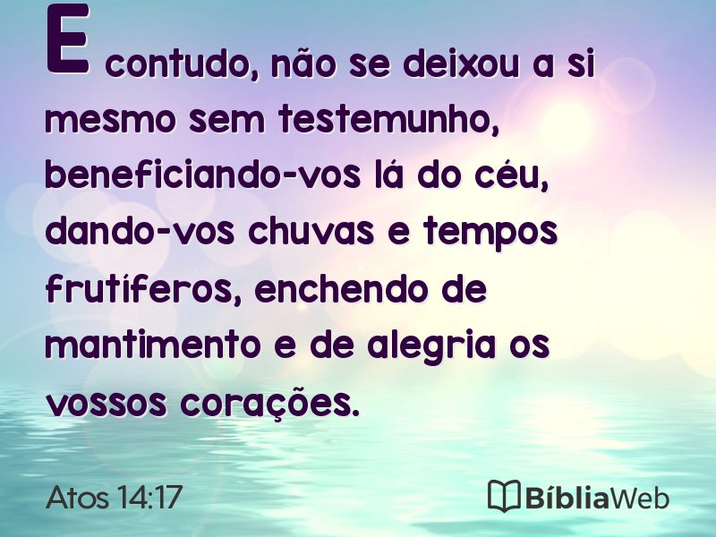 Atos 14:17 em imagem para compartilhar