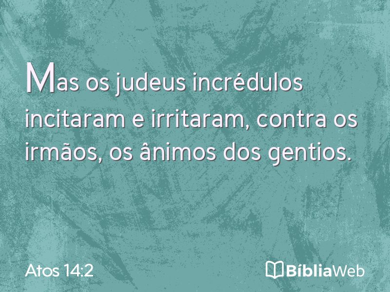 Atos 14:2 em imagem para compartilhar