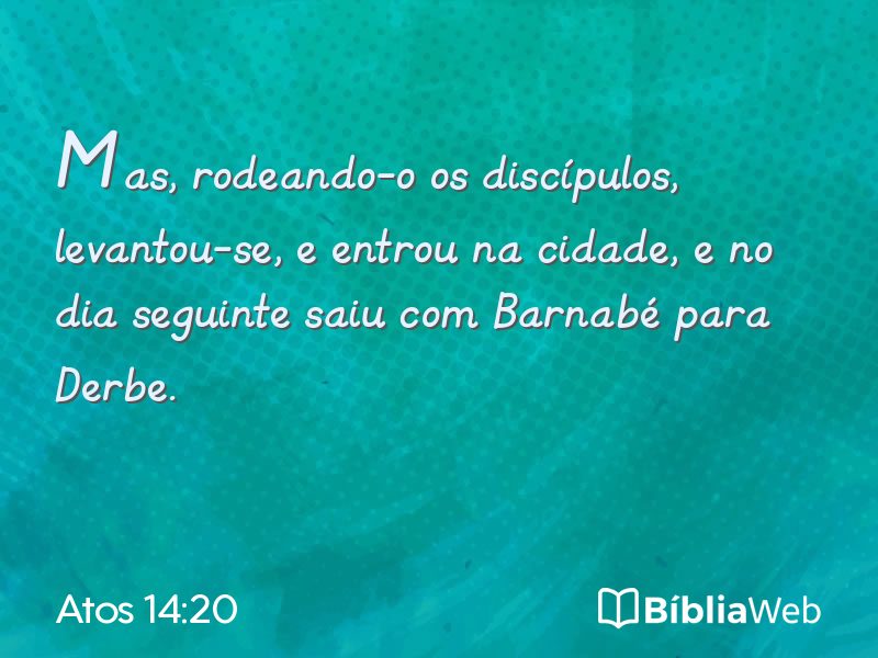 Atos 14:20 em imagem para compartilhar