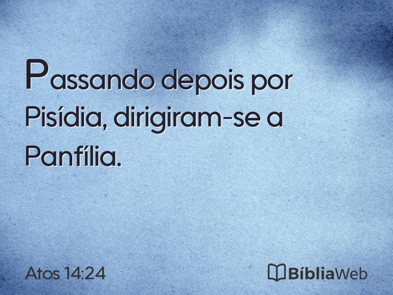 Atos 14:24 em imagem para compartilhar