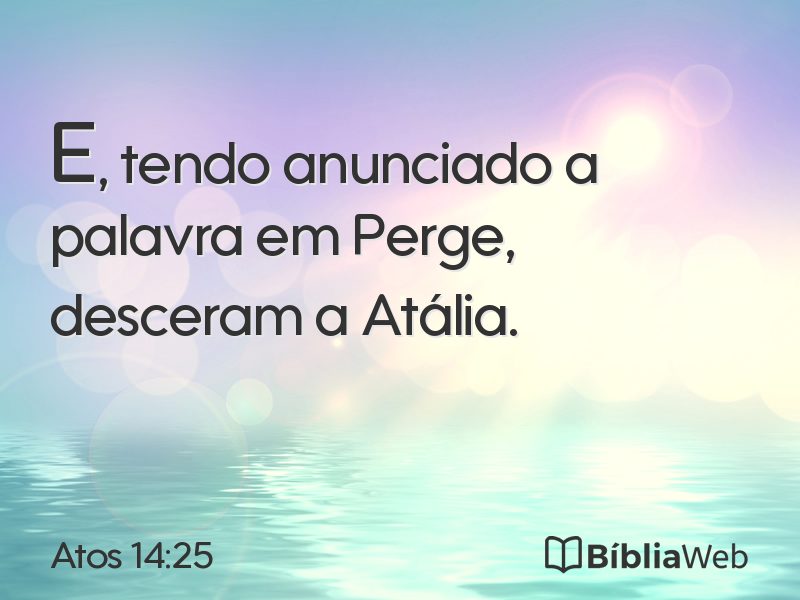 Atos 14:25 em imagem para compartilhar