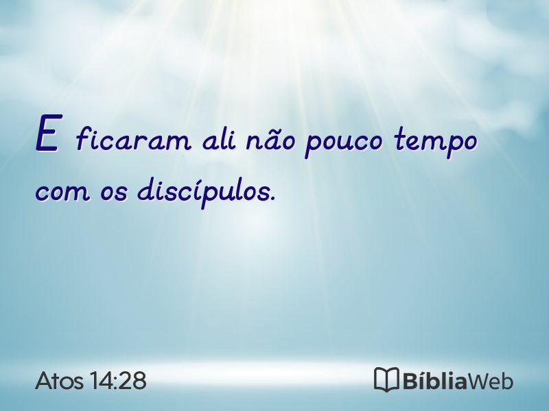 Atos 14:28 em imagem para compartilhar