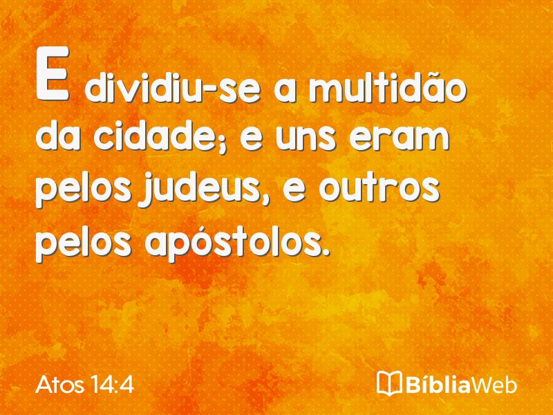 Atos 14:4 em imagem para compartilhar