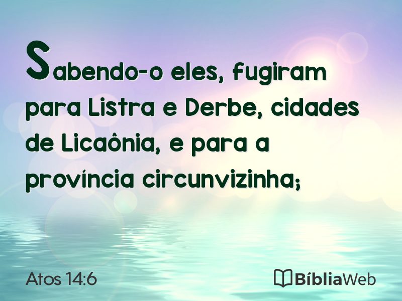 Atos 14:6 em imagem para compartilhar