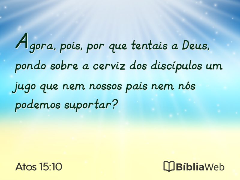 Atos 15:10 em imagem para compartilhar