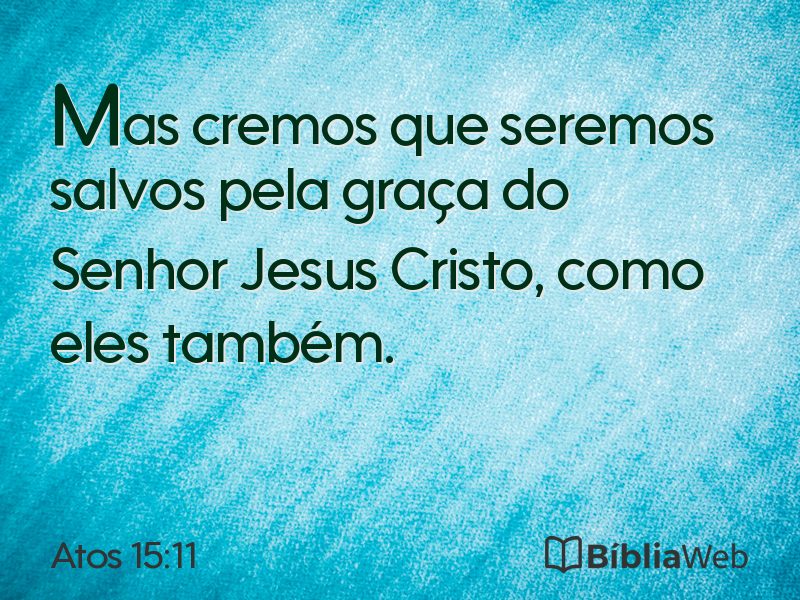 Atos 15:11 em imagem para compartilhar