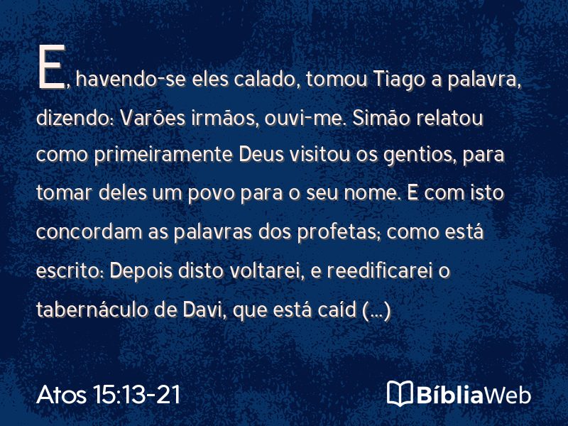 Atos 15:13-21 em imagem para compartilhar