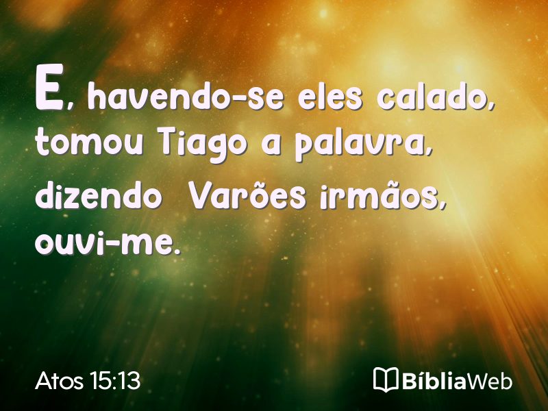 Atos 15:13 em imagem para compartilhar