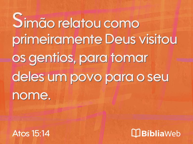 Atos 15:14 em imagem para compartilhar