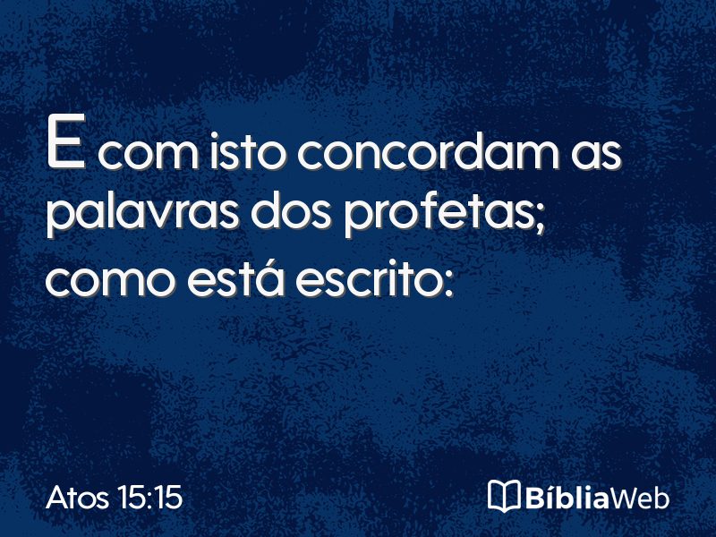 Atos 15:15 em imagem para compartilhar