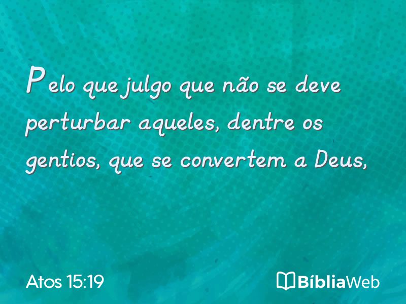 Atos 15:19 em imagem para compartilhar