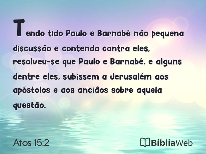 Atos 15:2 em imagem para compartilhar