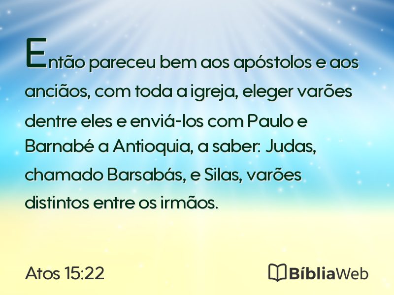 Atos 15:22 em imagem para compartilhar