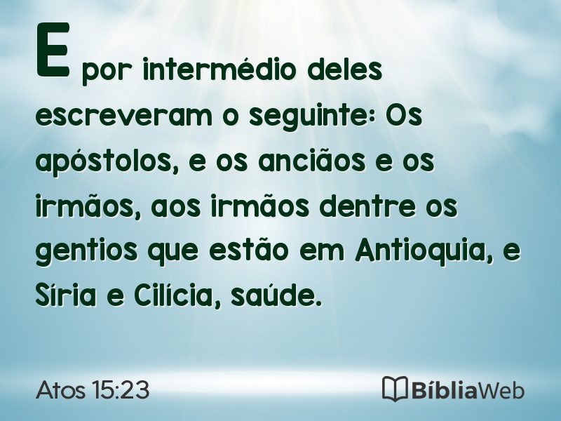 Atos 15:23 em imagem para compartilhar