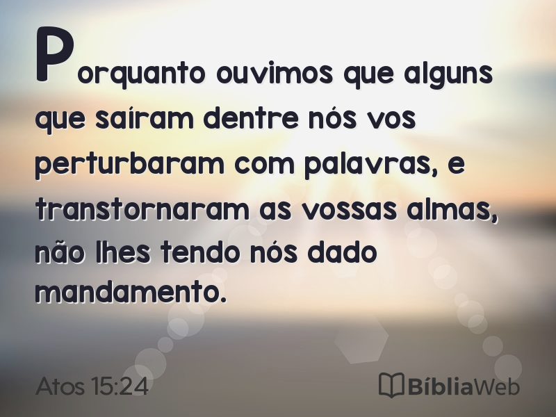 Atos 15:24 em imagem para compartilhar