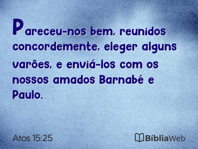 Atos 15:25 em imagem para compartilhar