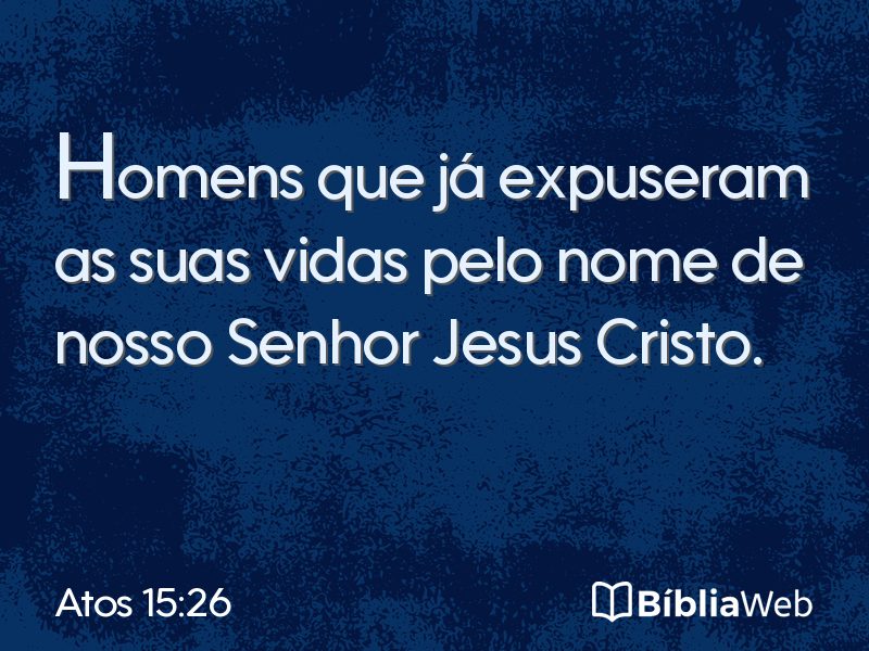 Atos 15:26 em imagem para compartilhar