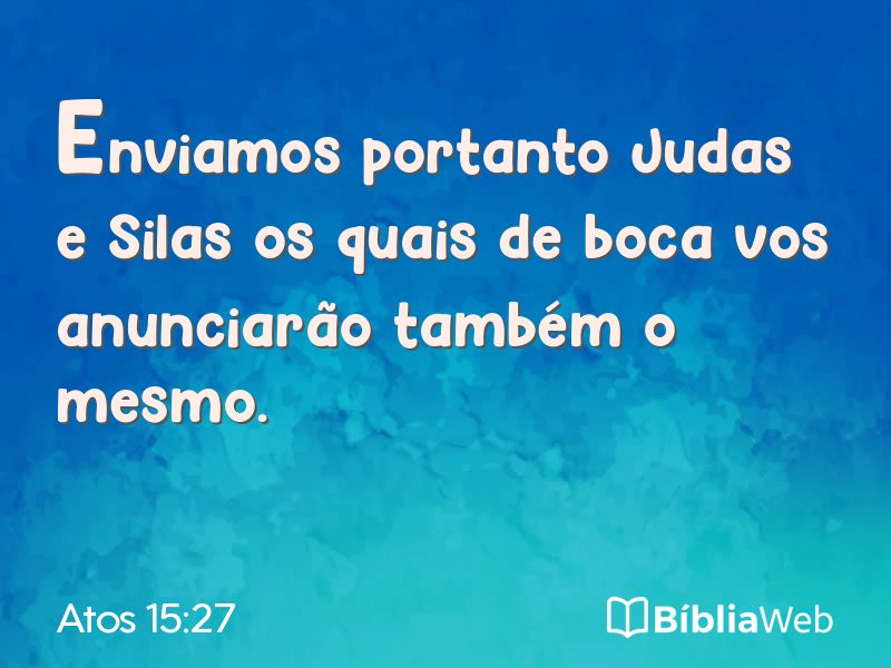 Atos 15:27 em imagem para compartilhar