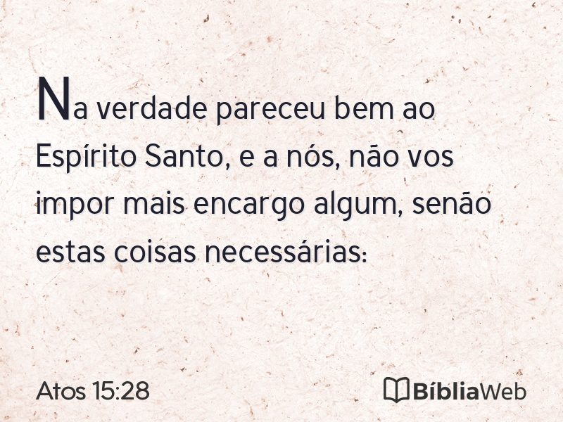 Atos 15:28 em imagem para compartilhar