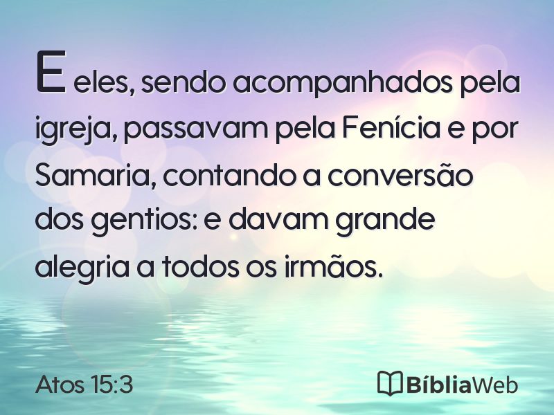 Atos 15:3 em imagem para compartilhar