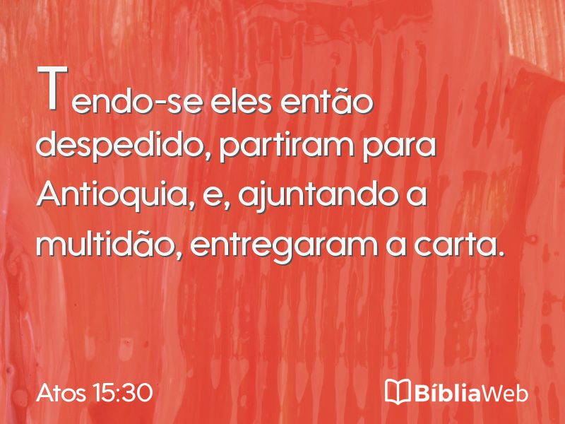 Atos 15:30 em imagem para compartilhar