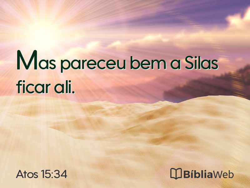 Atos 15:34 em imagem para compartilhar