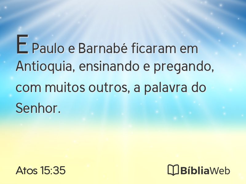 Atos 15:35 em imagem para compartilhar