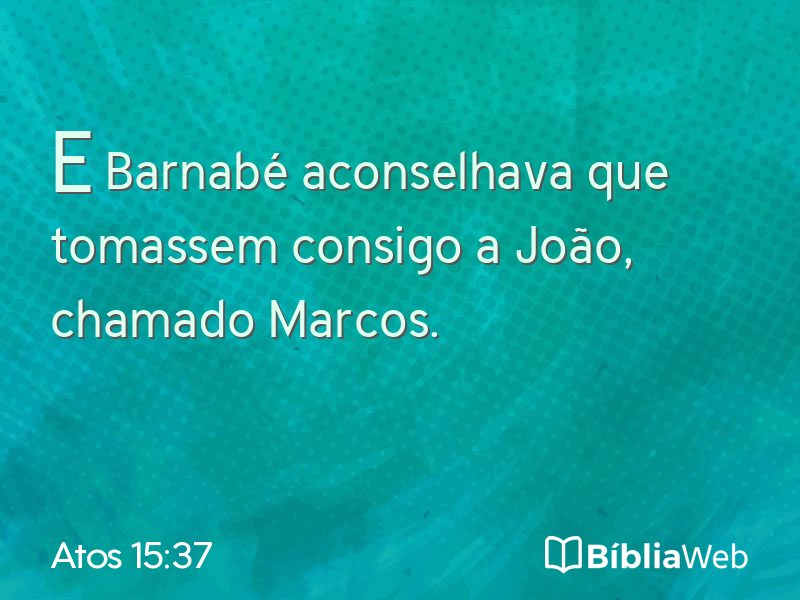 Atos 15:37 em imagem para compartilhar