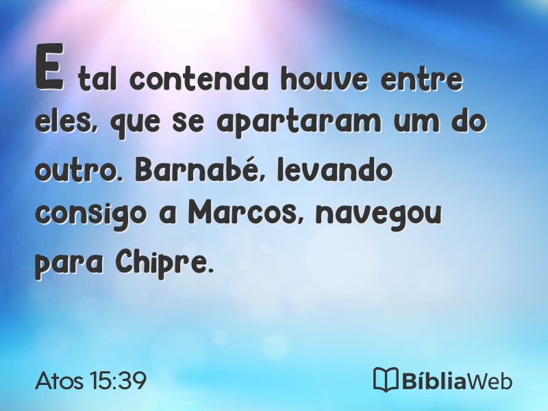Atos 15:39 em imagem para compartilhar
