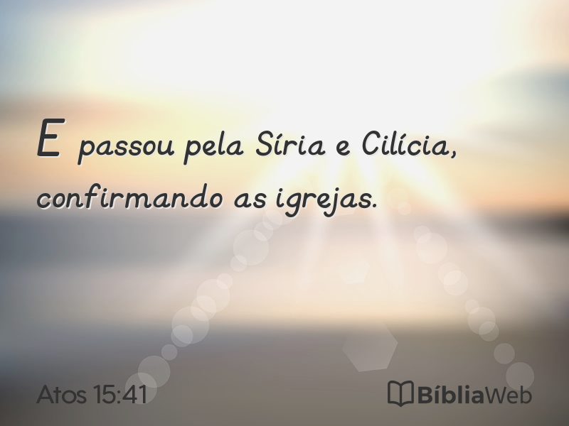 Atos 15:41 em imagem para compartilhar