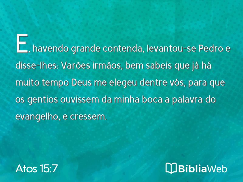 Atos 15:7 em imagem para compartilhar