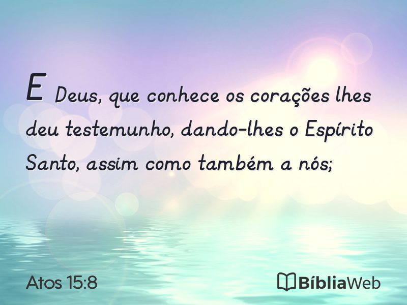 Atos 15:8 em imagem para compartilhar