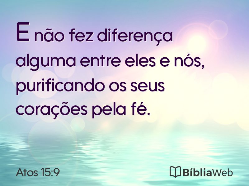 Atos 15:9 em imagem para compartilhar