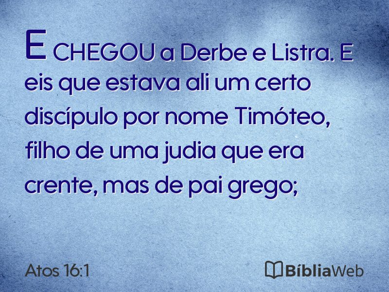 Atos 16:1 em imagem para compartilhar