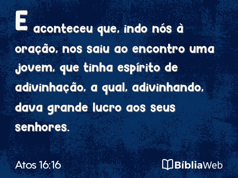 Atos 16:16 em imagem para compartilhar