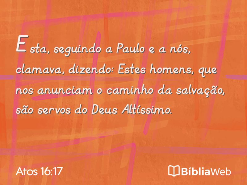 Atos 16:17 em imagem para compartilhar
