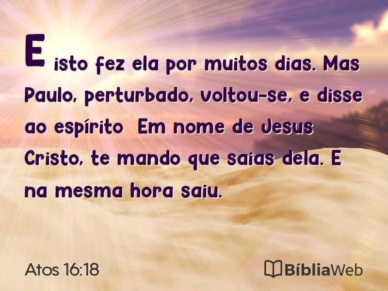 Atos 16:18 em imagem para compartilhar