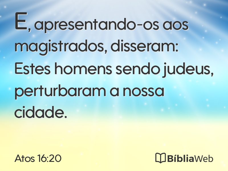 Atos 16:20 em imagem para compartilhar