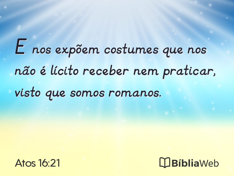 Atos 16:21 em imagem para compartilhar