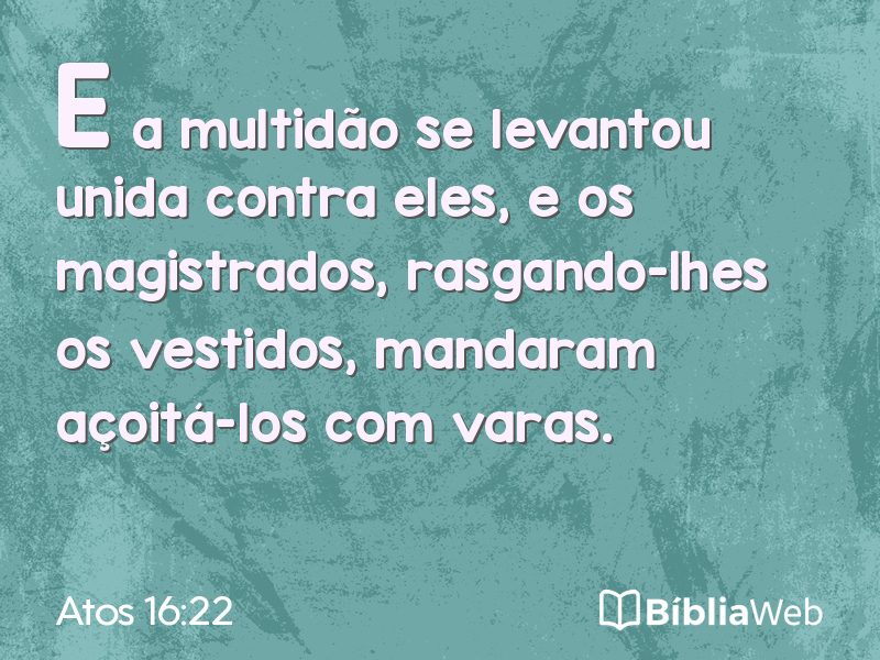 Atos 16:22 em imagem para compartilhar