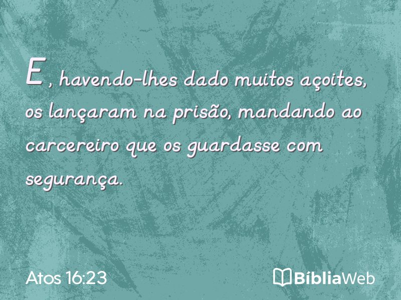 Atos 16:23 em imagem para compartilhar