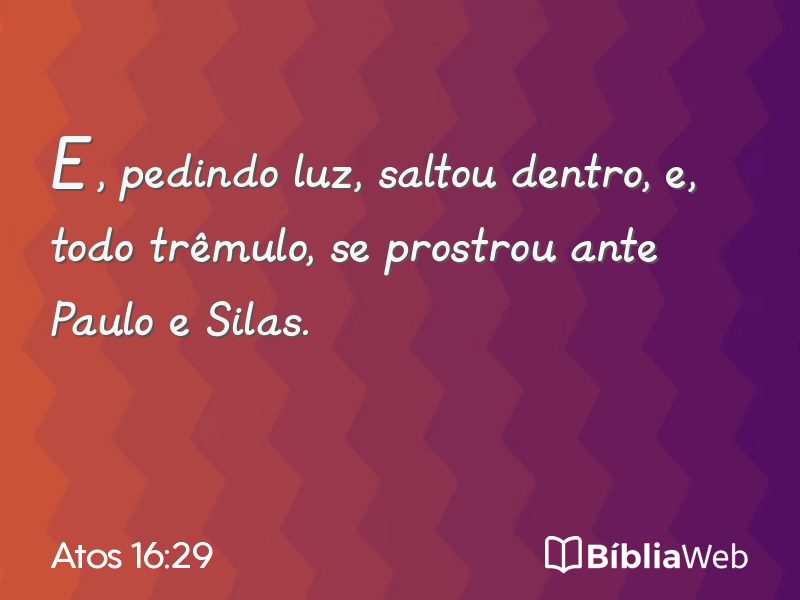 Atos 16:29 em imagem para compartilhar