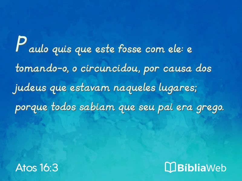 Atos 16:3 em imagem para compartilhar